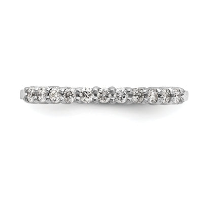 Platinum 11 Stone 1/5 Carat Round Diamond Complete Wedding Band