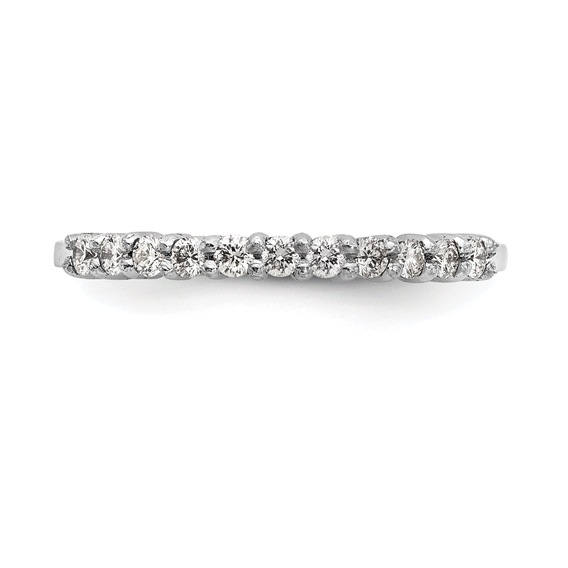 Platinum 11 Stone 1/5 Carat Round Diamond Complete Wedding Band