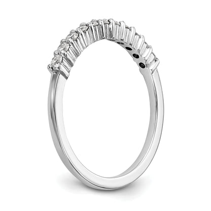 Platinum 11 Stone 1/5 Carat Round Diamond Complete Wedding Band