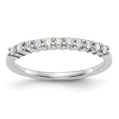 Platinum 11 Stone 1/5 Carat Round Diamond Complete Wedding Band