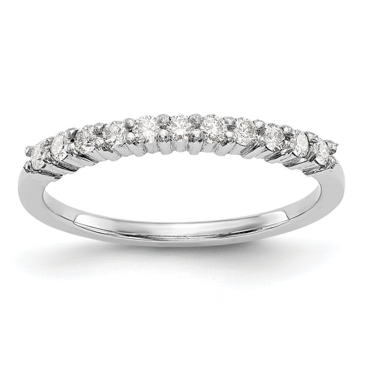 Platinum 11 Stone 1/5 Carat Round Diamond Complete Wedding Band