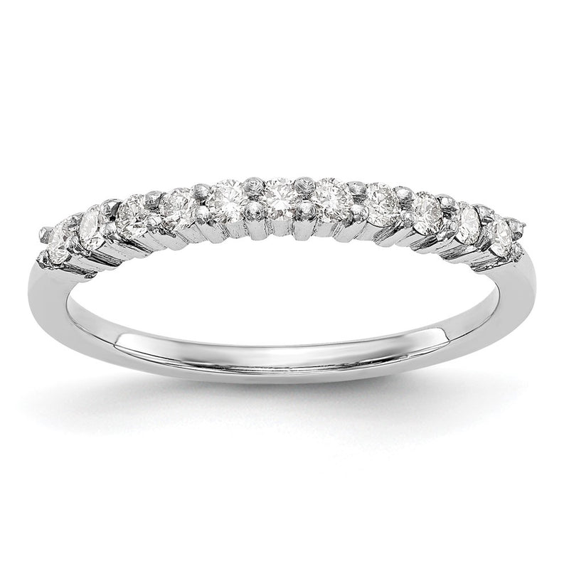 Platinum 11 Stone 1/5 Carat Round Diamond Complete Wedding Band