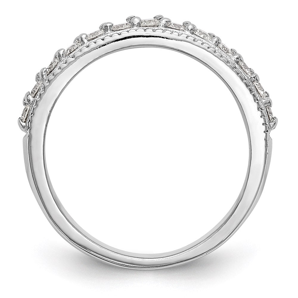 14K White Gold Diamond Band