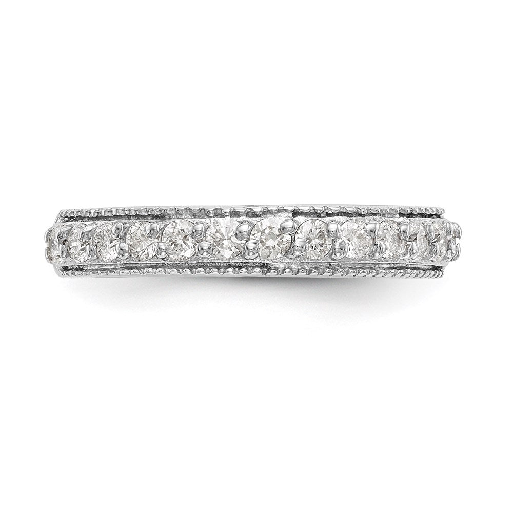 14K White Gold Diamond Band