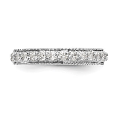 14K White Gold Diamond Band