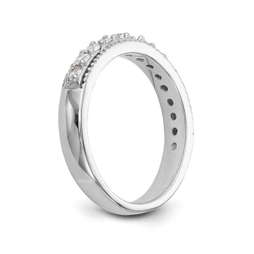 14K White Gold Diamond Band