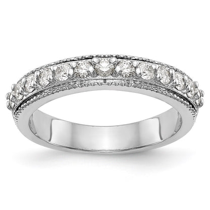 14K White Gold Diamond Band