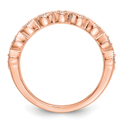 14k Rose Gold 1/10 Ct. Lab Grown Diamond VS/SI+ G+ Fashion Band Ring