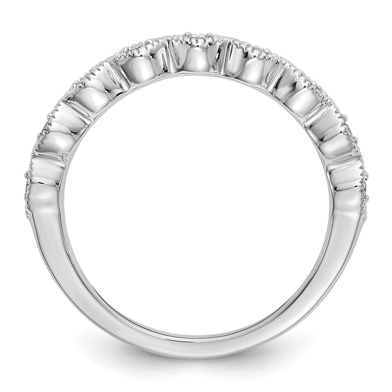 14k White Gold 1/10 Ct. Lab Grown Diamond VS/SI+ G+ Complete Fashion Band