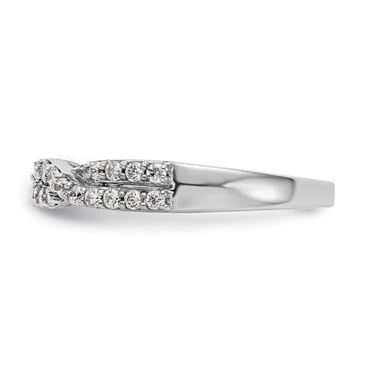14K White Gold Real Diamond Band