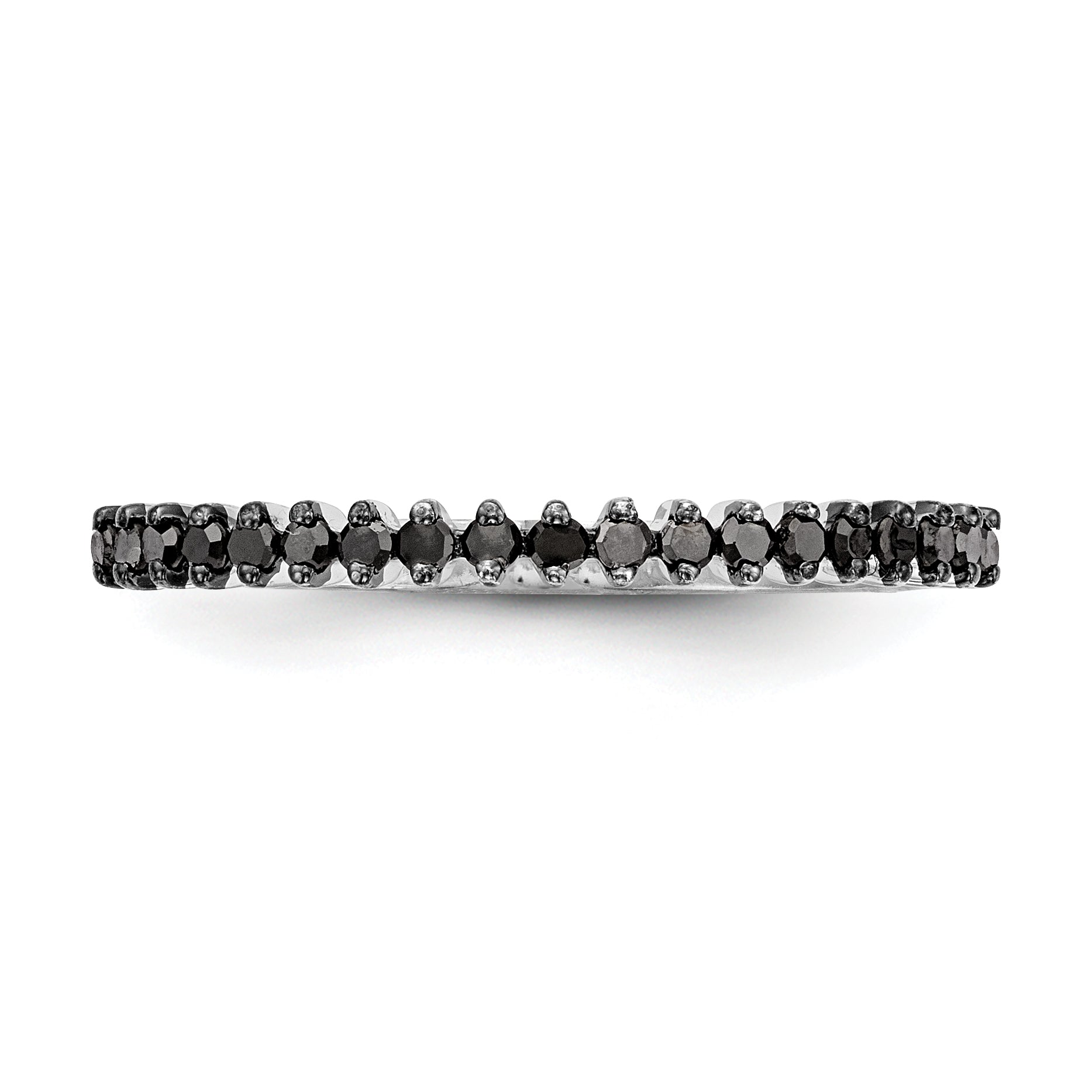 10K White Gold Blue Diamond Band