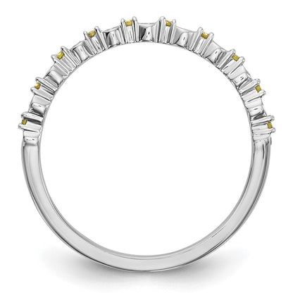 14K White Gold Yellow Diamond Band