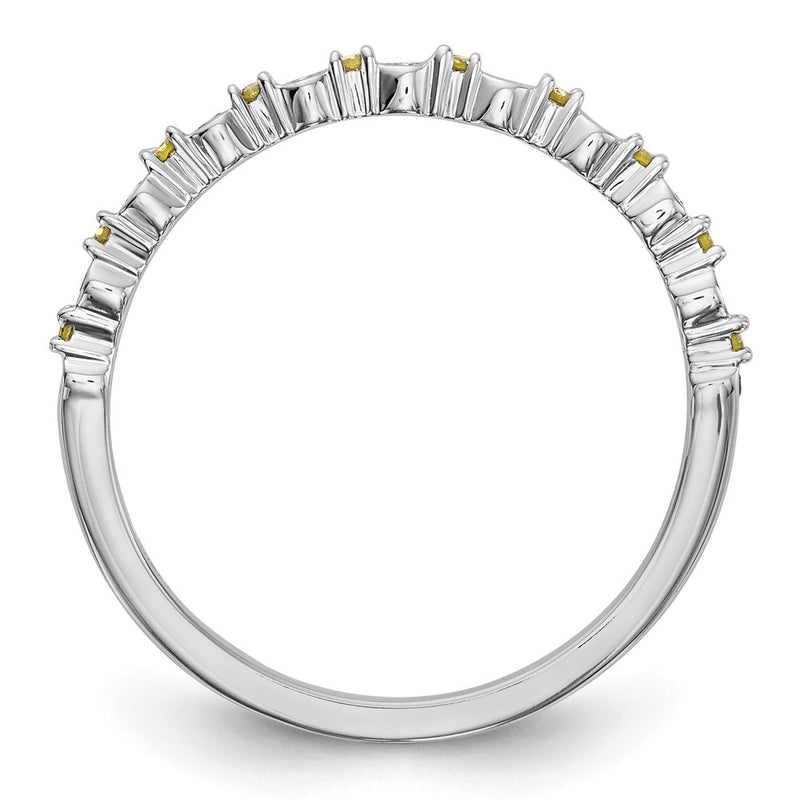 14K White Gold Yellow Diamond Band