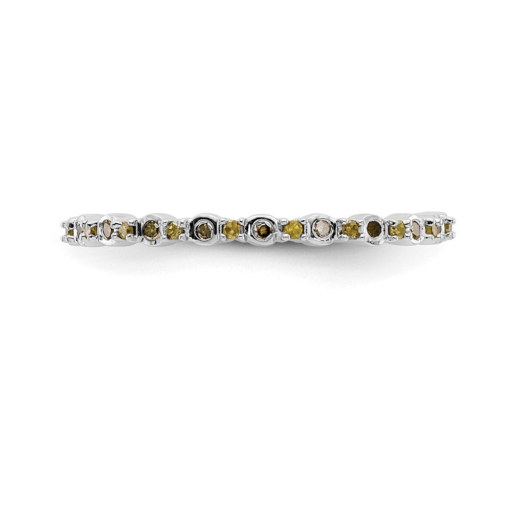 14K White Gold Yellow Diamond Band