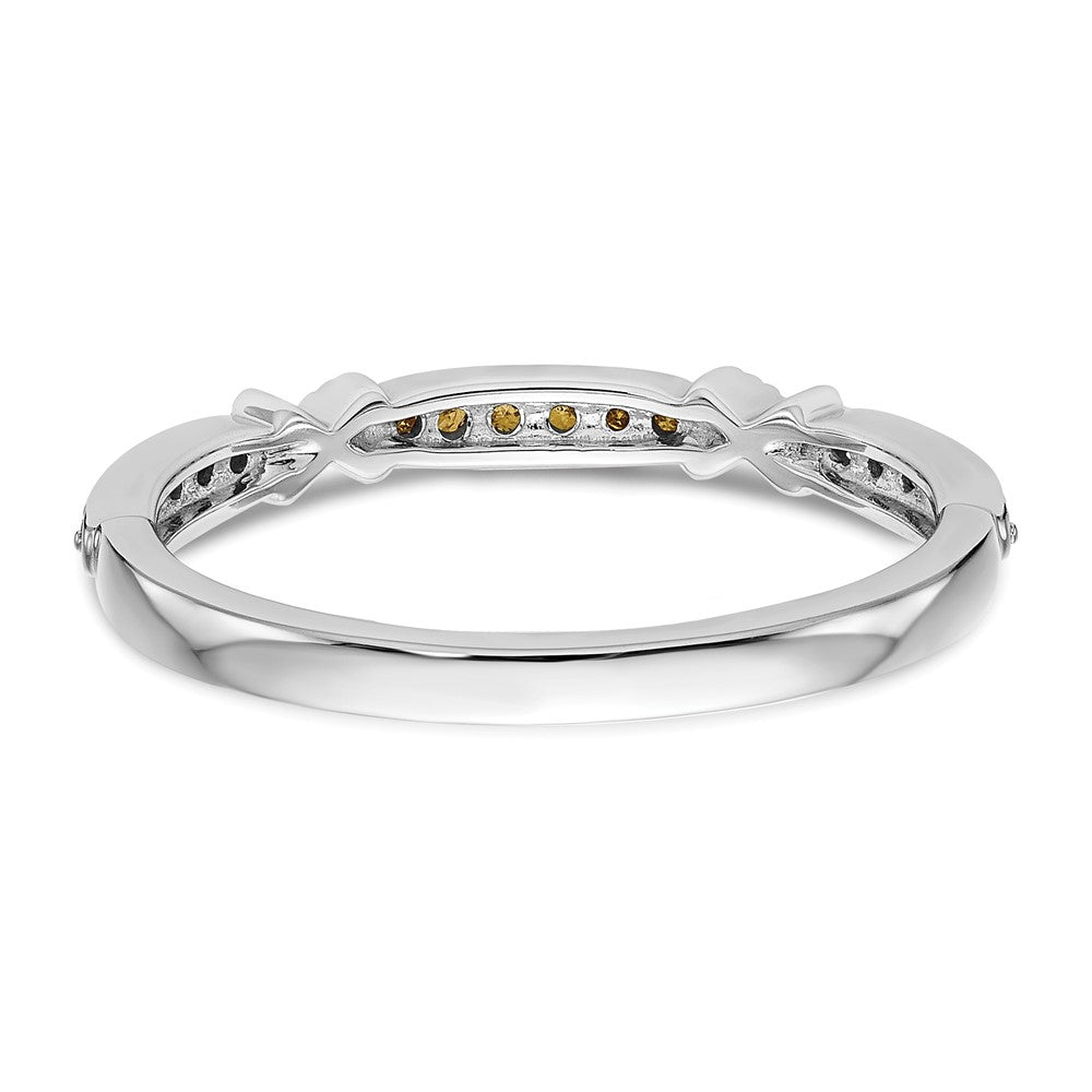 14K White Gold Yellow Diamond Wedding Band Ring
