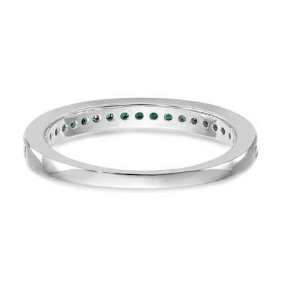 10K White Gold 10K Emerald Band