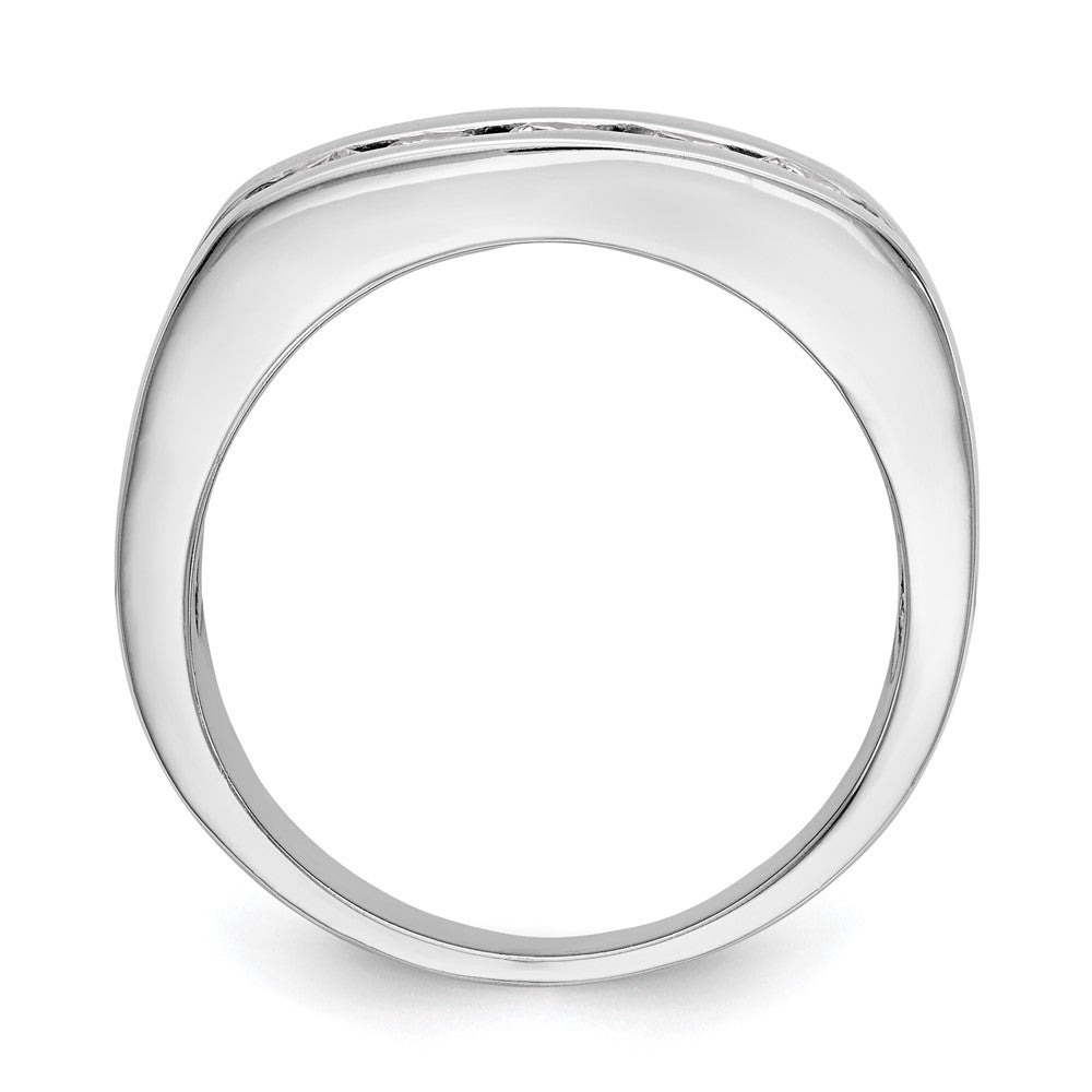 10k White Gold 3/4 Ct. Lab Grown Diamond VS/SI+ G+ Men's Band Ring