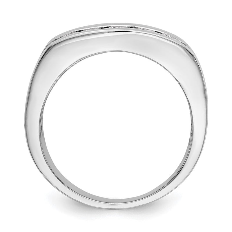 10k White Gold 3/4 Ct. Lab Grown Diamond VS/SI+ G+ Men's Band Ring
