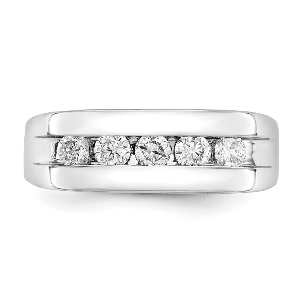 14k White Gold 3/4 Ct. Lab Grown Diamond VS/SI+ G+ Men's Band Ring