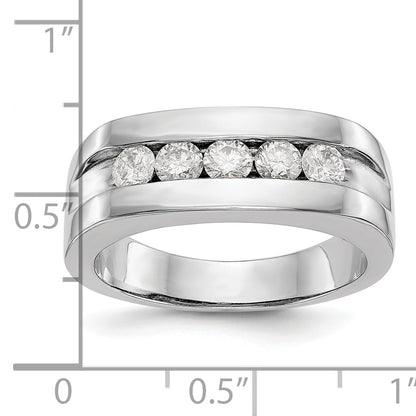 14k White Gold 3/4 Ct. Lab Grown Diamond VS/SI+ G+ Men's Band Ring