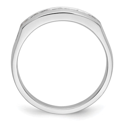 14K White Gold True Origin Men'S 1/2 Carat Lab Grown Diamond Vs Def Channel Band