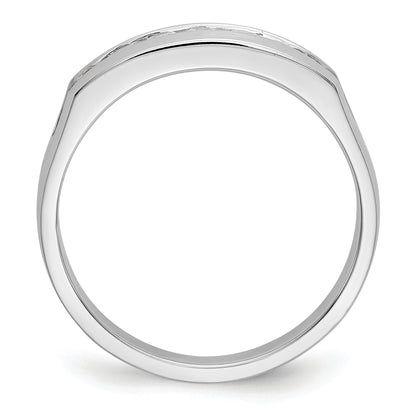 14K White Gold Lab Grown Diamond VS/SI+ G+ Men's Band Ring