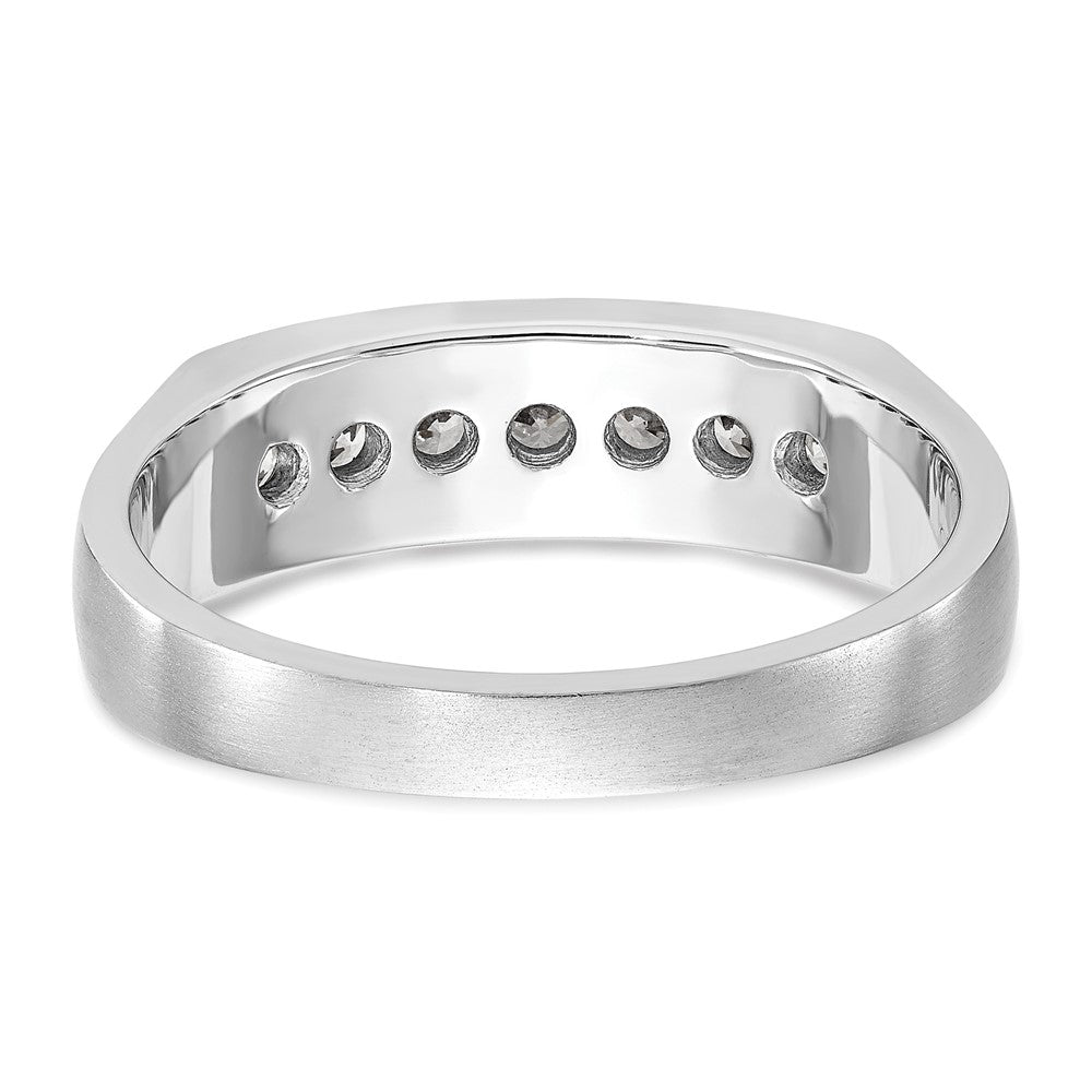 14K White Gold True Origin Men'S 1/2 Carat Lab Grown Diamond Vs Def Channel Band
