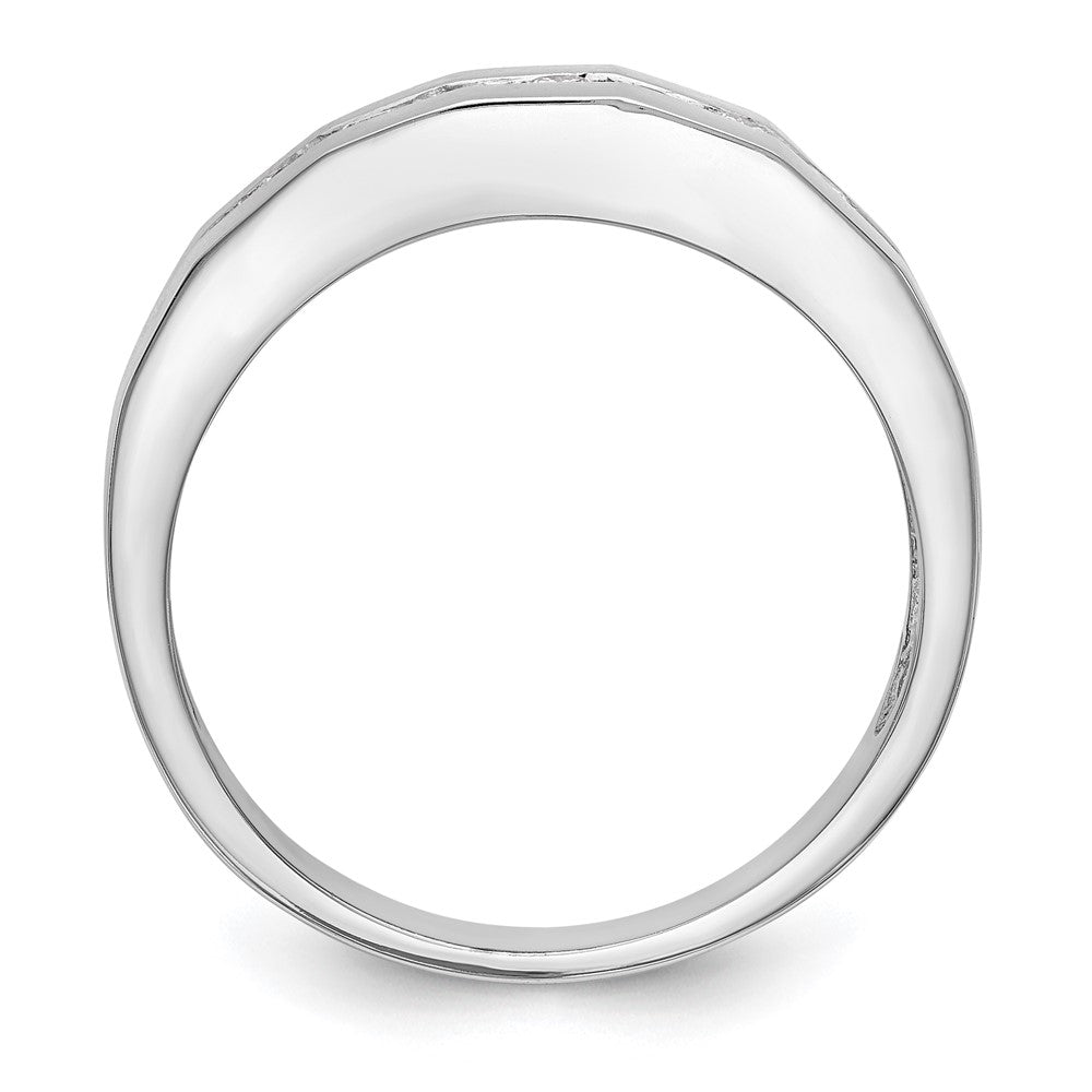 14k White Gold 1/3 Ct. Lab Grown Diamond VS/SI+ G+ Complete Men's Band