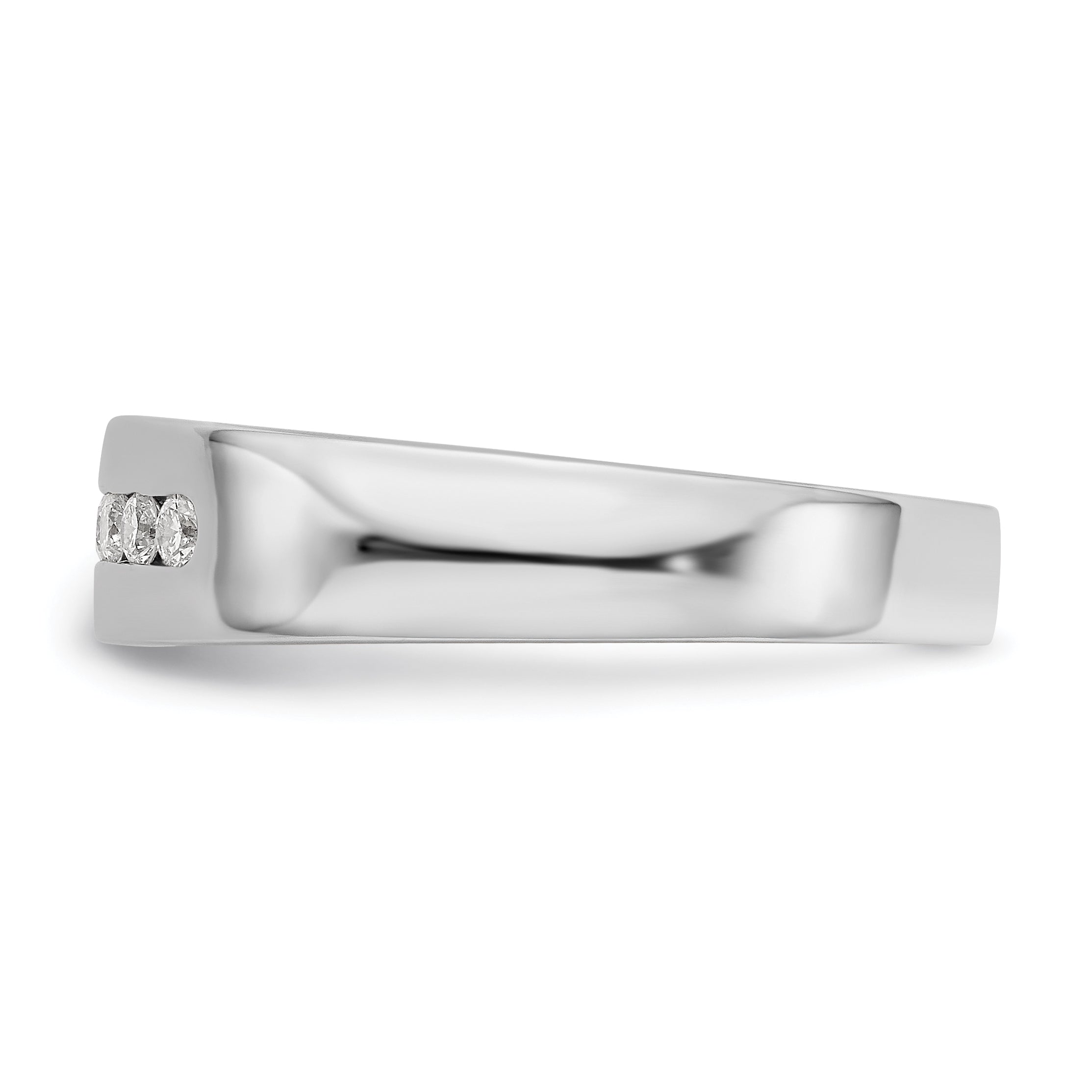 14K White Gold True Origin Men'S 1/3 Carat Lab Grown Diamond Vs Def Channel Band