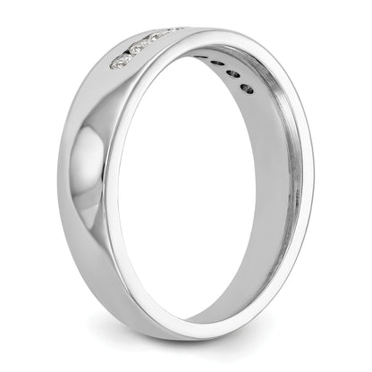 14K White Gold True Origin Men'S 1/3 Carat Lab Grown Diamond Vs Def Channel Band