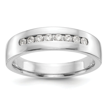 14K White Gold True Origin Men'S 1/3 Carat Lab Grown Diamond Vs Def Channel Band