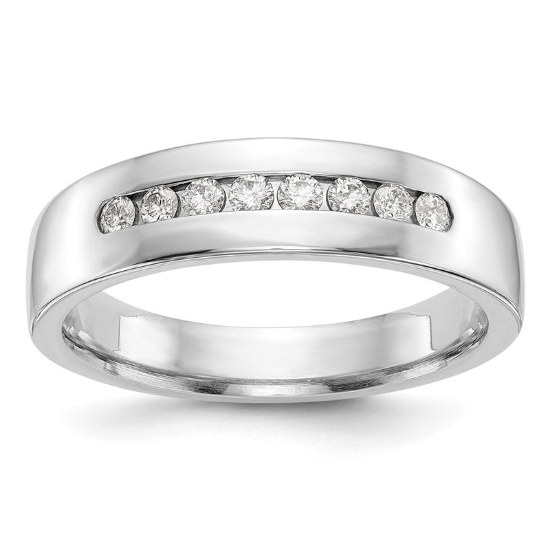14K White Gold True Origin Men'S 1/3 Carat Lab Grown Diamond Vs Def Channel Band