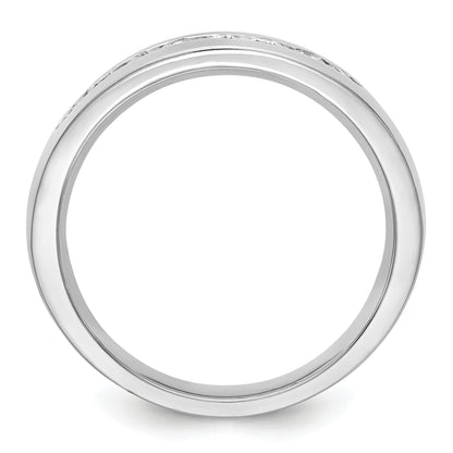 14k White Gold 1/2 Ct. Lab Grown Diamond VS/SI+ G+ Men's Band Ring