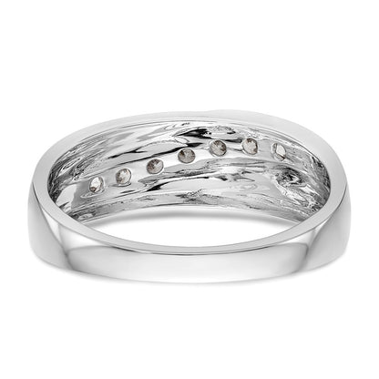 14k White Gold 7-Stone 1/2 carat Diamond Complete Mens Band