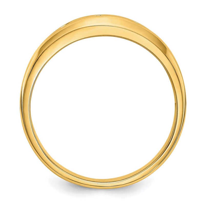 10k Yellow Gold Men's Real Diamond Band