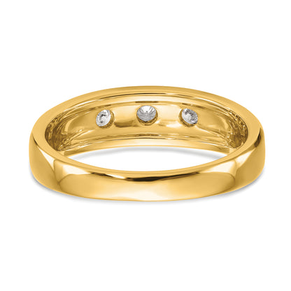 10k Yellow Gold Men's Real Diamond Band