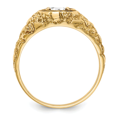14K Yellow Gold Ibgoodman 7/8 Carat Lab Grown Diamond Vs/Si+ G+ Complete Men'S Ring