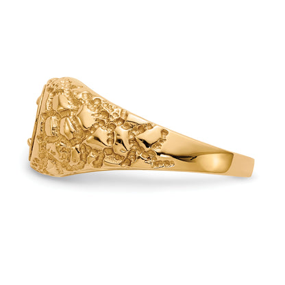 14K Yellow Gold Ibgoodman 7/8 Carat Lab Grown Diamond Vs/Si+ G+ Complete Men'S Ring