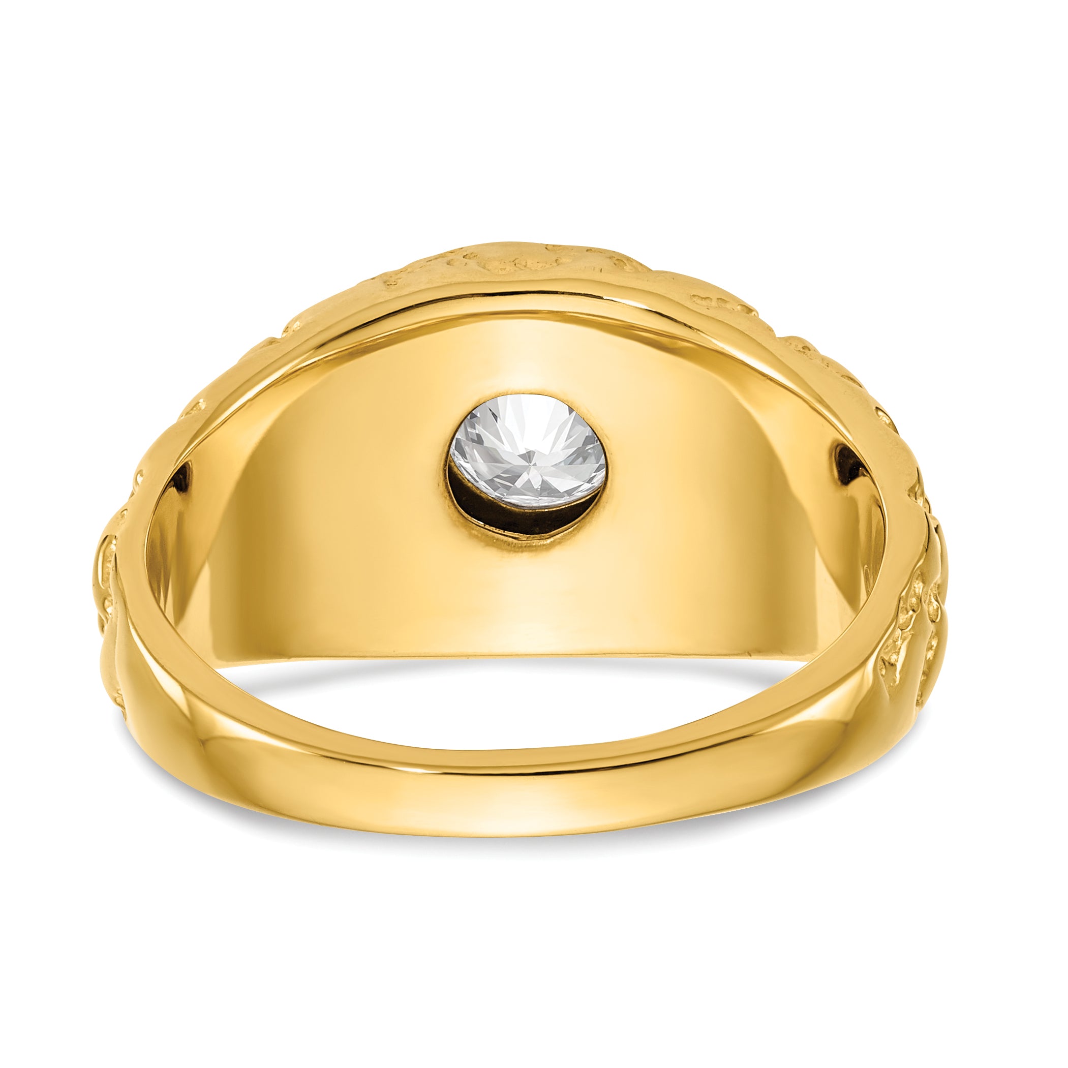 14K Yellow Gold Ibgoodman 7/8 Carat Lab Grown Diamond Vs/Si+ G+ Complete Men'S Ring