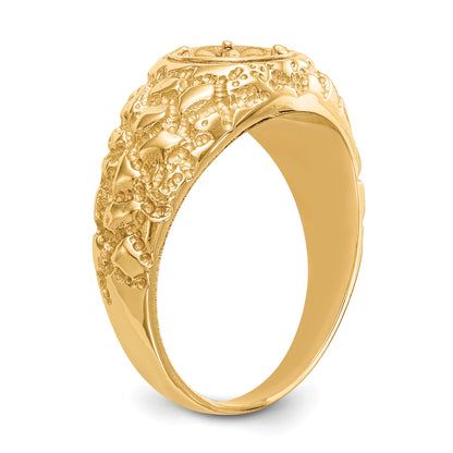 14K Yellow Gold Ibgoodman 7/8 Carat Lab Grown Diamond Vs/Si+ G+ Complete Men'S Ring