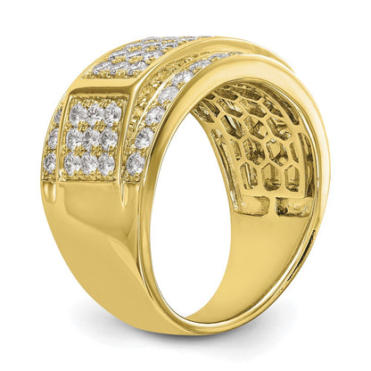14k Yellow Gold 2 Ct. Lab Grown Diamond VS/SI+ G+ Men's Ring