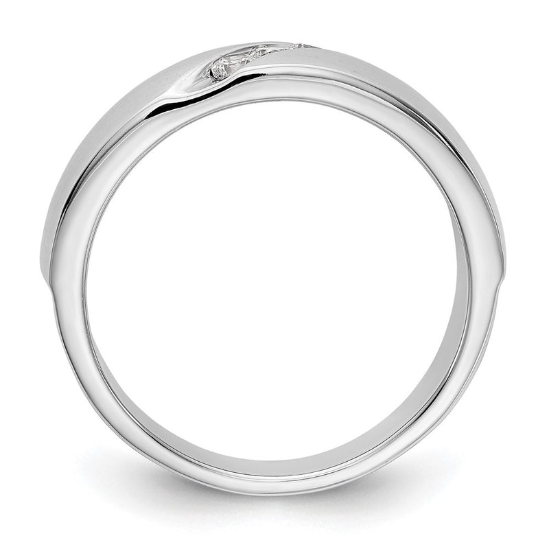 14K White Gold True Origin Men'S 1/5 Carat Lab Grown Diamond Vs Def Band