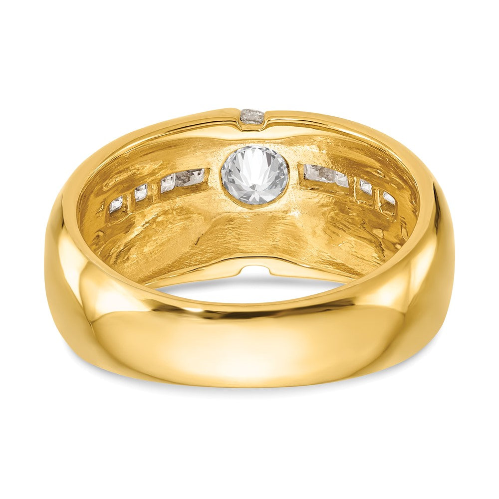 14K Yellow Gold Ibgoodman 1 Carat Lab Grown Diamond Vs/Si+ G+ Complete Men'S Ring