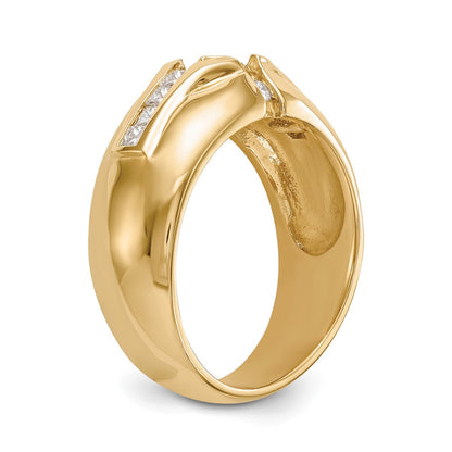 14K Yellow Gold Ibgoodman 1 Carat Lab Grown Diamond Vs/Si+ G+ Complete Men'S Ring