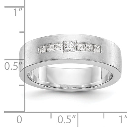 14k White Gold Real Diamond men's Band