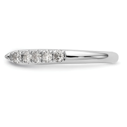 14K White Gold Peg Set 1/2 Carat Diamond Semi Mount Engagement Ring