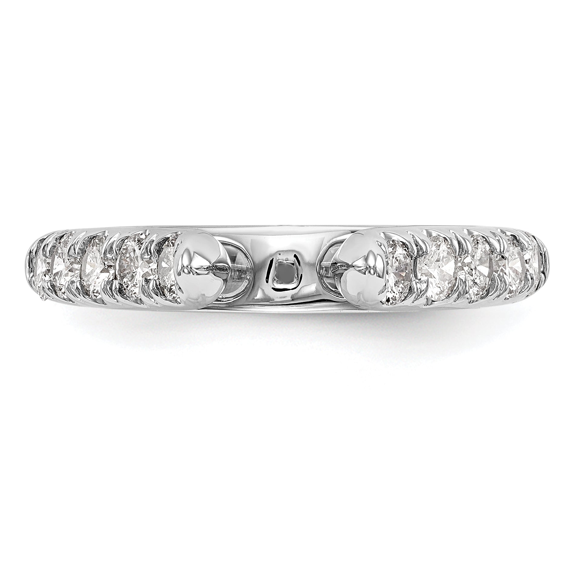 14K White Gold Peg Set 1/2 Carat Diamond Semi Mount Engagement Ring
