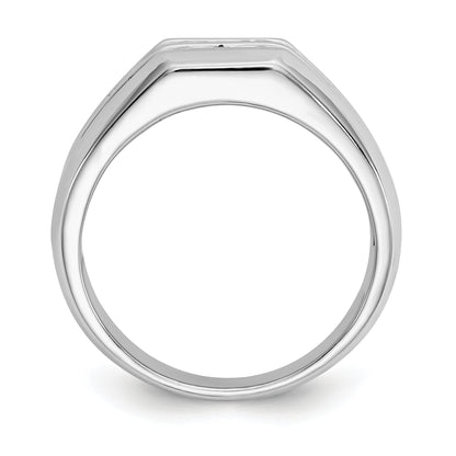 14K White Gold True Origin Men'S 1/2 Carat Lab Grown Diamond Vs D E F Double Channel Heirloom Band