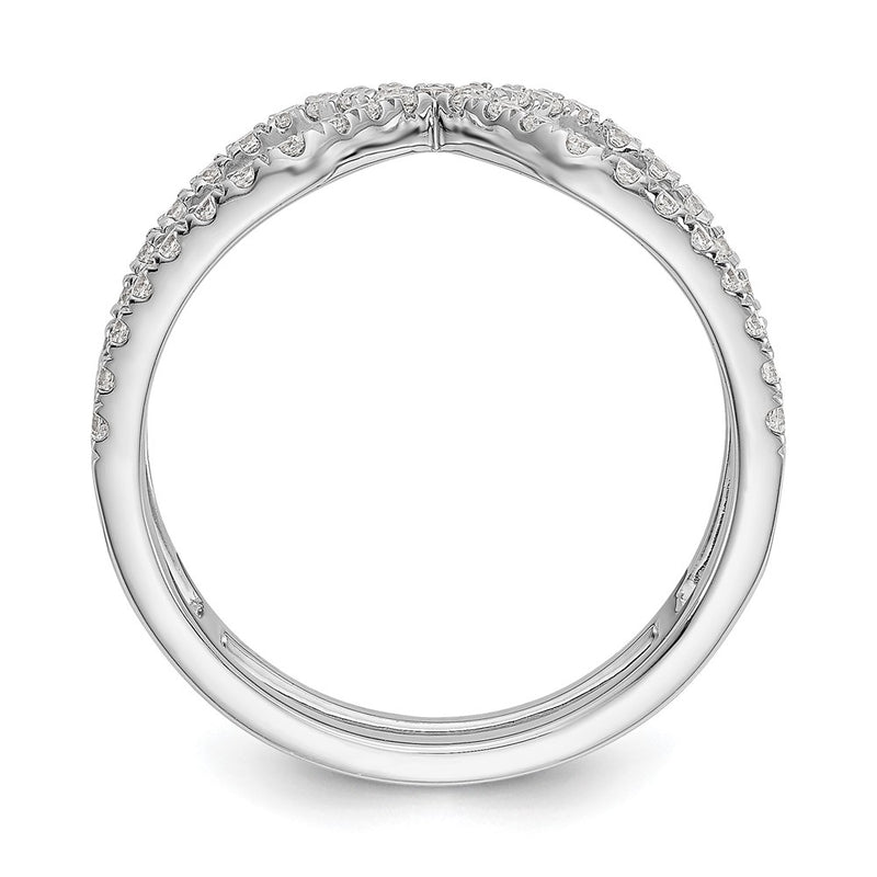 14K White Gold True Origin 1/2 Carat Lab Grown Diamond Vs D E F Geometric Fashion Band