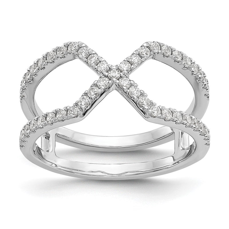 14K White Gold True Origin 1/2 Carat Lab Grown Diamond Vs D E F Geometric Fashion Band